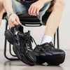 Men's breathable mesh sneakers with lace-up closure and chunky rubber sole for casual and sports wear